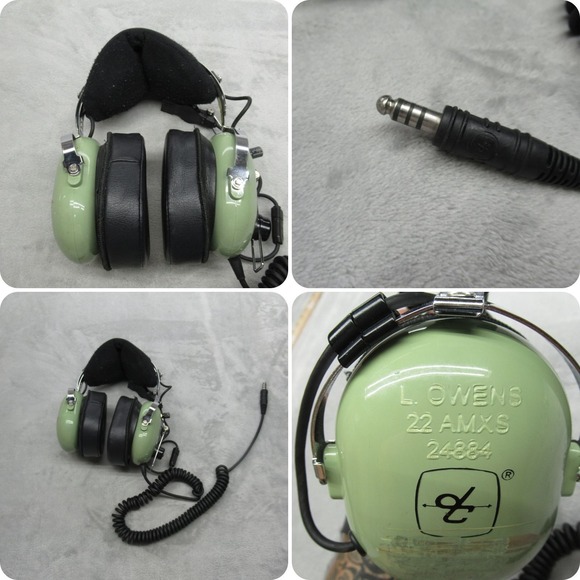 David Clark Aviation Headset Pilot Aircraft H10-76 Green Untested USA Made - Picture 1 of 12